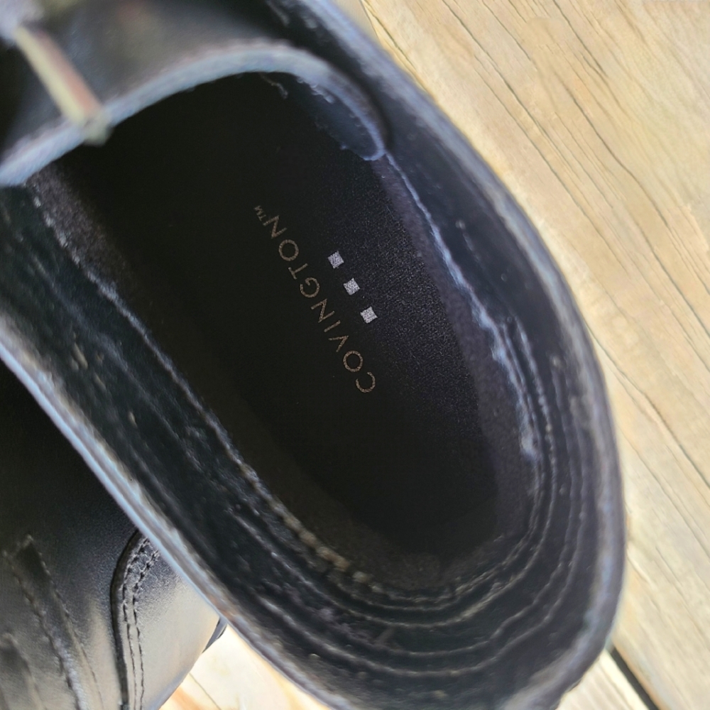 VINTAGE 90's Style Covington Womens Ankle Lace Up Earth Sole Boots 7 1/2 Black - Picture 6 of 11